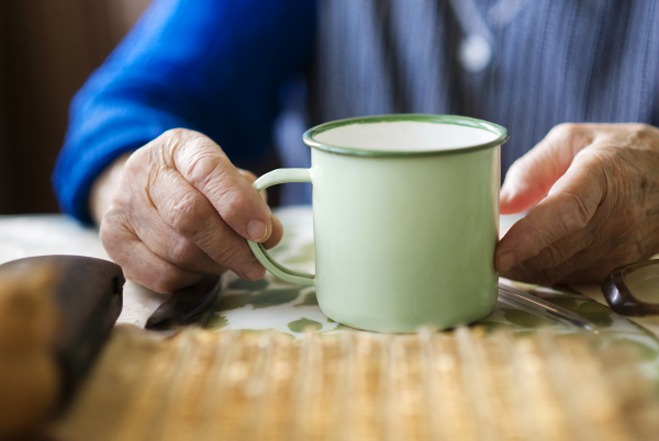 Active senior woman spending time at home.