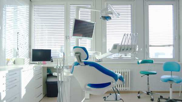 An interior of modern dental surgery.