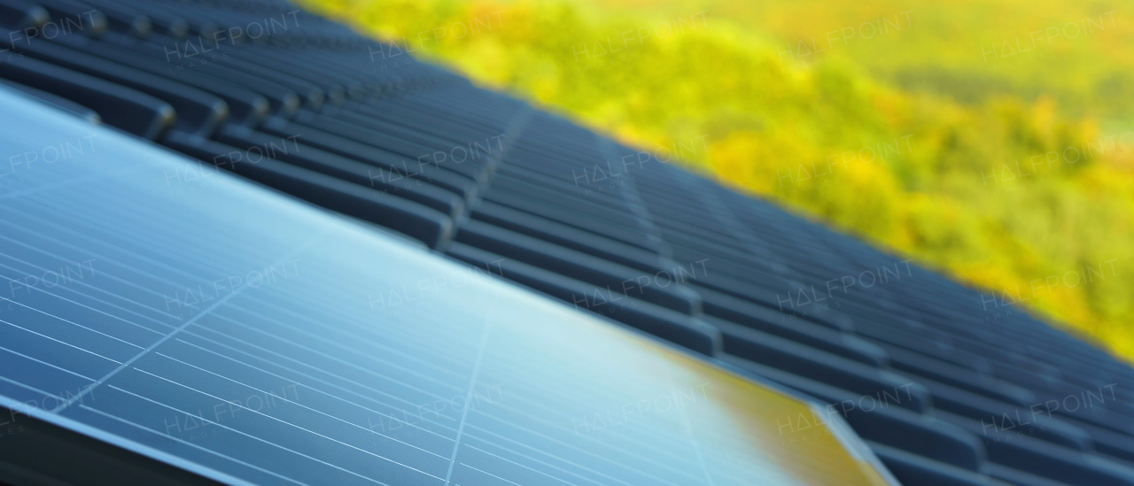 Close-up of a solar panel prepared for installation.