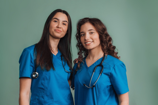 Portrait of a young medical staff, studio shoot.