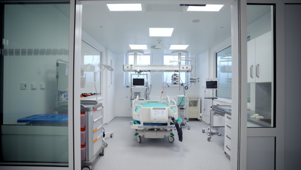 Emergency room in a modern hospital.